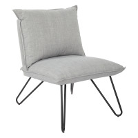 OSP Home Furnishings RVR51-M24 Riverdale Chair in Dove with Black Legs